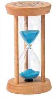 Multisell Products Hub Wooden Hourglass Timer, Stable Desktop Decor, Deformation Free Round Timer With Minutes, Hourglass Clock For Office blue