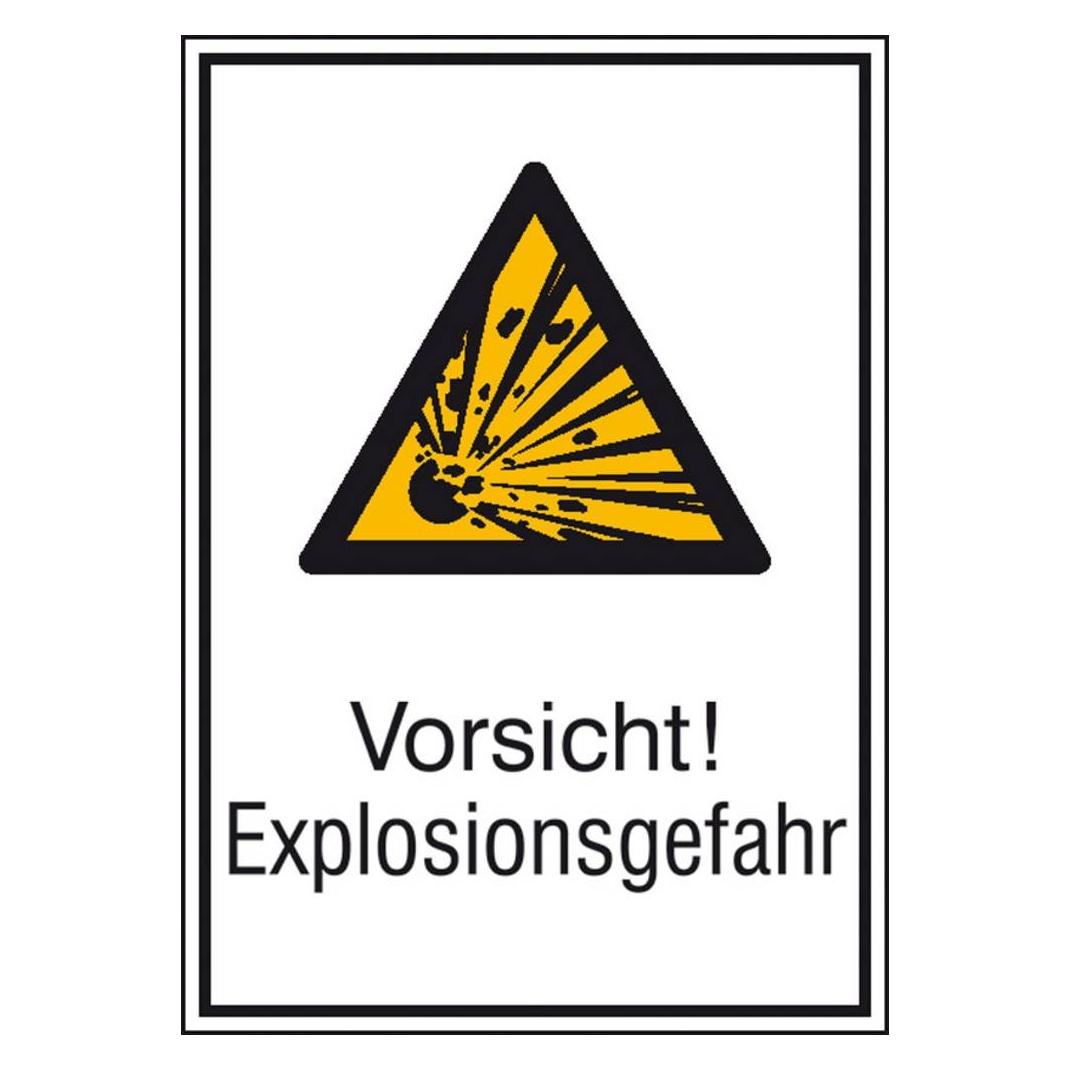 Wolk Warn-Kombischild Vorsicht! Explosionsgefahr Aluminium B x H 131 mm 185 ISO (11.0404)