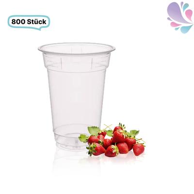 Blanc HYGIENIC Smoothie Cups, klare Becher 300ml - 800 Stück, transparentes recyceltes PET