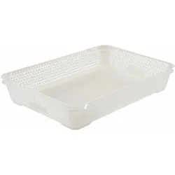 Keeeper - Mini-Rutschfester Korb Polypropylen 36x26,5x7 cm DIN A4 Transparent - Kollektion Mirko