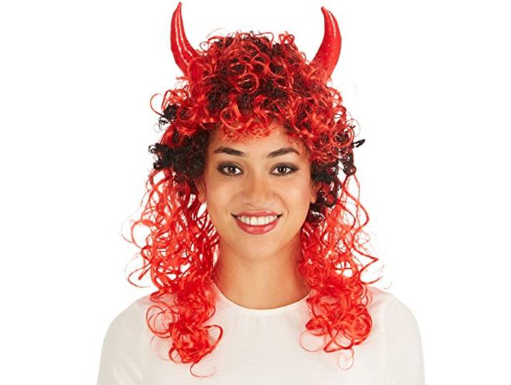 Dressforfun Pruik duivel lang haar