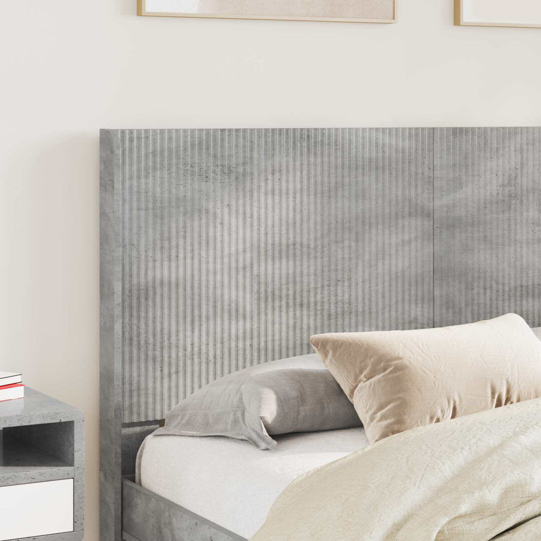 Rio Panel Headboard Concrete Grey Small Double (4')