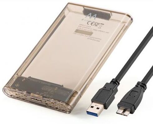 Ewent Caixa para Disco SATA 2.5"  EW7069 - USB -  Transparente Preto