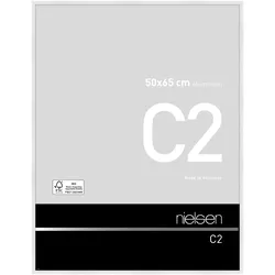 Nielsen Bilderrahmen C2 Aluminium Weiß glanz / 50 x 65