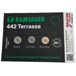 Ramsauer 442 Terrasse Silikon Dichtstoff Faltbare Farbkarte-Tupfenkarte