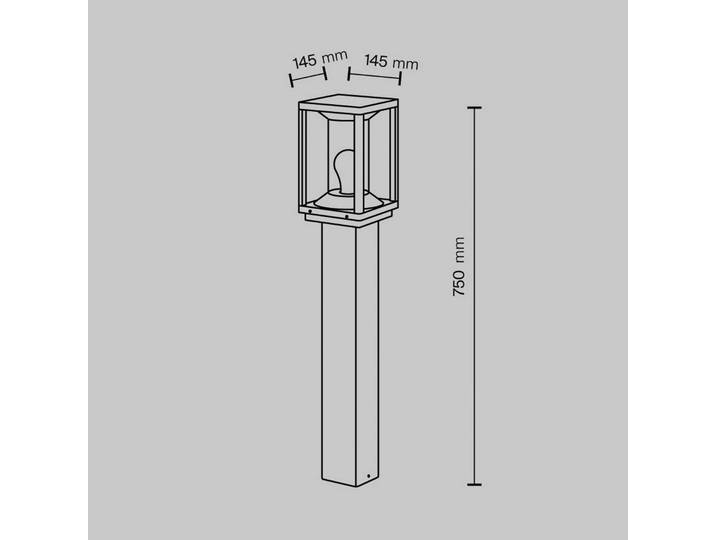 Maytoni Wegeleuchte Cell, dimmbar, alu / grau / zink, Aluminium, Außenleuchte
