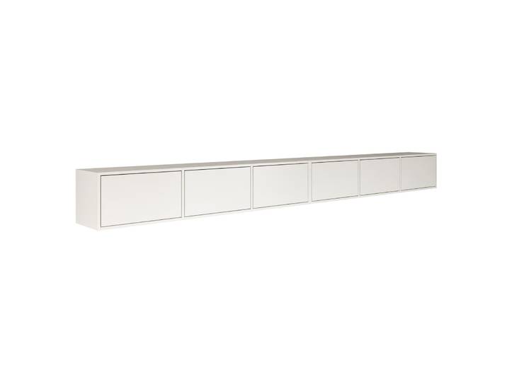 Hängender TV-Schrank Framme mit sechs Klappen, 300 cm, weiß