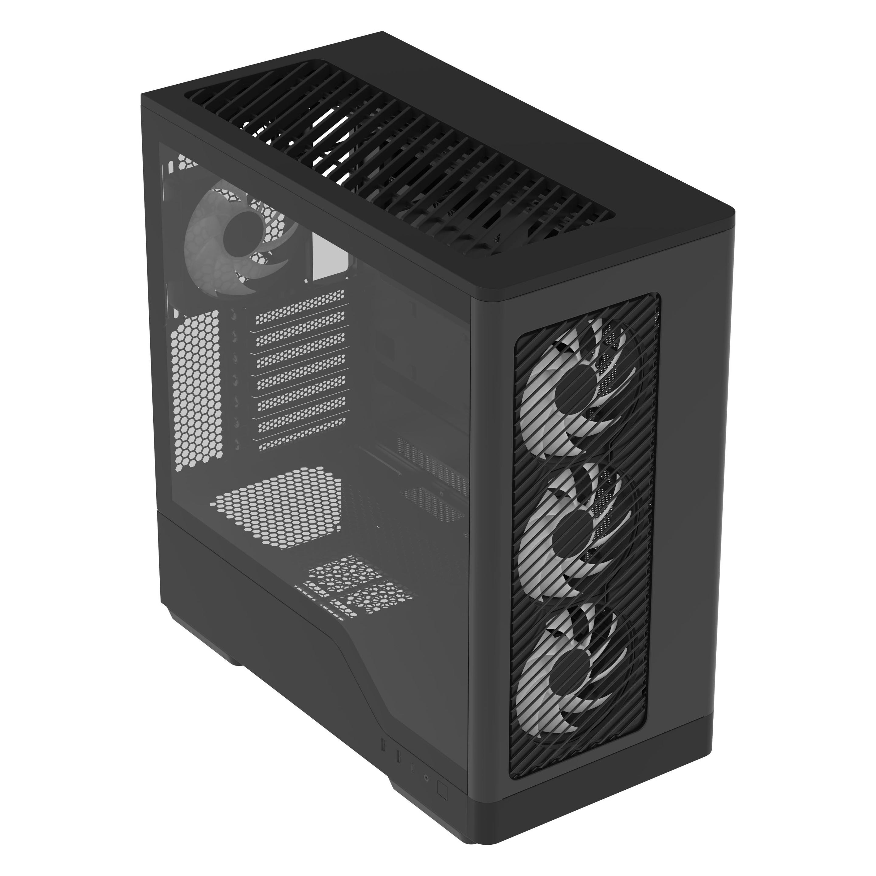 AeroCool D520A, Mid-Tower Case,Â Black (ATX, mATX, Mini-ITX) (ACCM-DS05143.11)