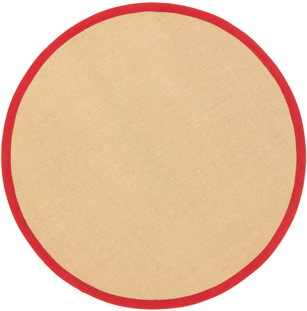 Carpetfine Sisal Hand Woven Red Rug Round 200cm