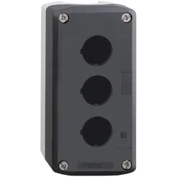 Schneider Electric XALD03 Leergehäuse, Harmony XALD, Kunststoff, dunkelgrau, 3 Bohrungen, 22mm
