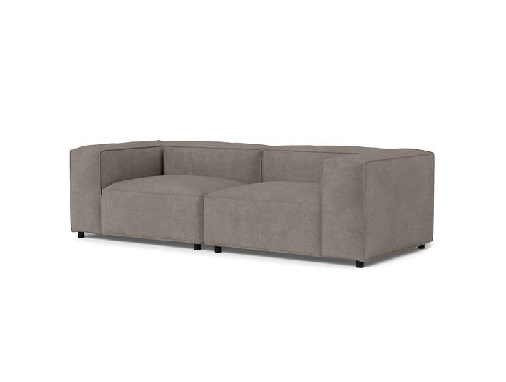3-Sitzer Sofa Braun Webstoff Fadia 240 x 66 x 100cm Modern