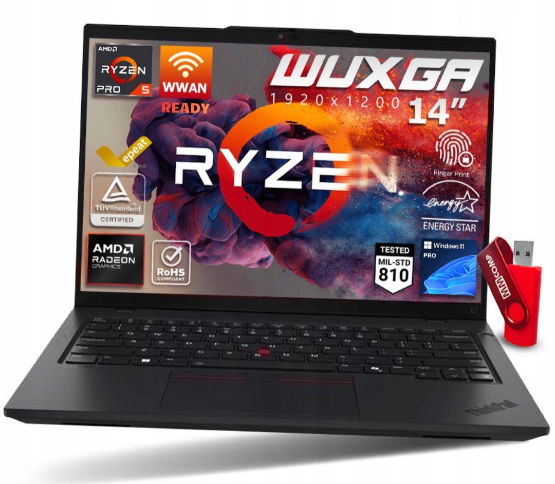 Laptop Lenovo ThinkPad L14 Gen 5 Ryzen 5 PRO 16GB 1TB SSD 14" WUXGA