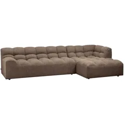 Ecksofa Chaiselongue Allure, weicher Melange-Stoff, modern, Braun, rechte Ausführung