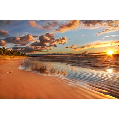 Fototapete PAPERMOON "Lake Huron Dunes", bunt, B:4m L:2,6m, Vlies, Tapeten