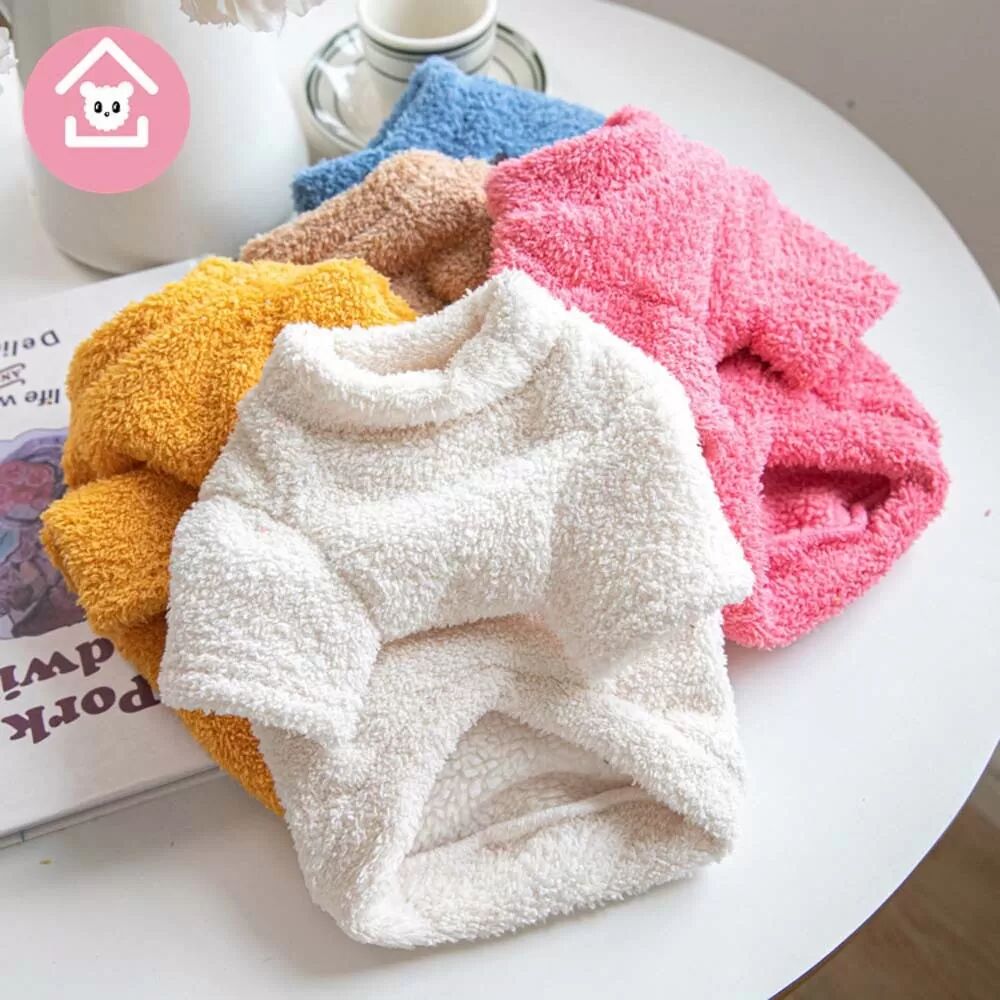 INF Herbst Winter Niedlicher, Wendbarer Fleece Warmer, Bequemer Haustiermantel Weiß XS