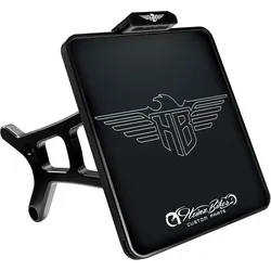 Heinz Bikes Side Mount, Kennzeichenträger - Schwarz - 210 x 170 mm