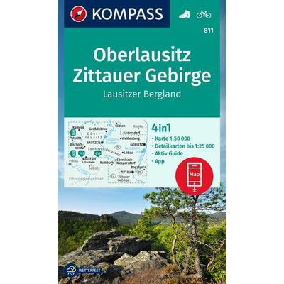 KOMPASS Wanderkarte 811 Oberlausitz, Zittauer Gebirge, Lausitzer Bergland 1:50.000, Sonstige von , Kompass-Karten, 978-3-99121-708-4