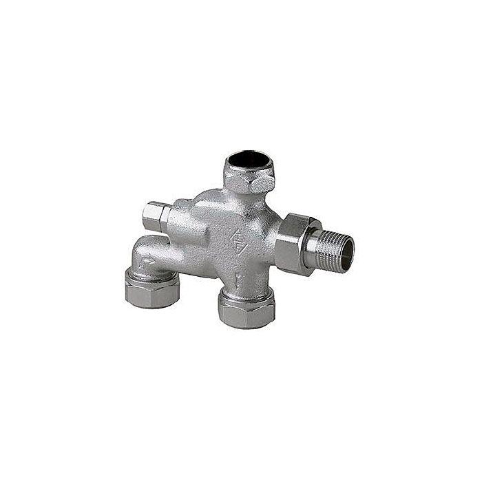 Heimeier E-Z-Verteiler 3891-02.000 Rotguss vernickelt, DN 15
