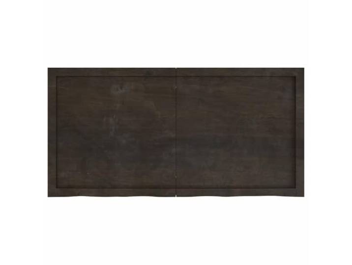Tischplatte, dunkelbraun, 120x60 cm, Eiche massiv, Faltbar Tischplatte aus massiver Eiche, Rand, Scharnier klappbar, Oberfläche bemalt, für diverse Untergründe