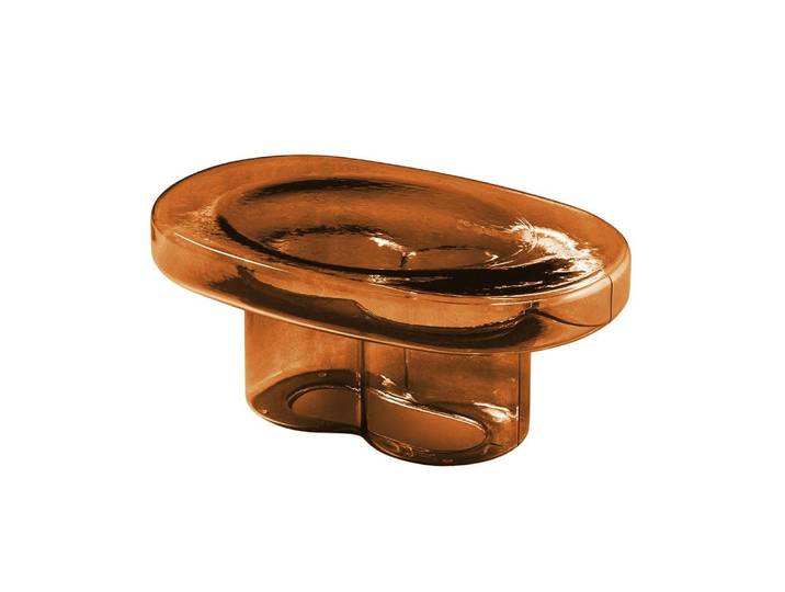 MINIFORMS table basse SODA OVAL (Ambre - verre souflé)