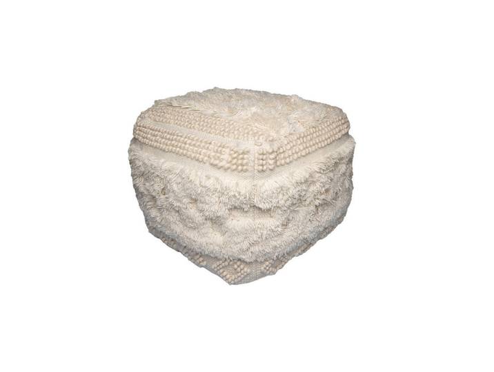 Kayoom Pouf, Creme, Struktur, 38x50x38 cm, Wohnzimmer, Hocker, Poufs