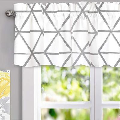 DriftAway Raymond Geometric Pattern Lined Window Valance