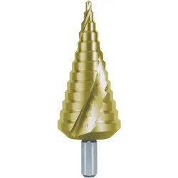 RUKO Stufenbohrer HSS TiN spiralgenutet mit Kreuzanschliff - 101056T