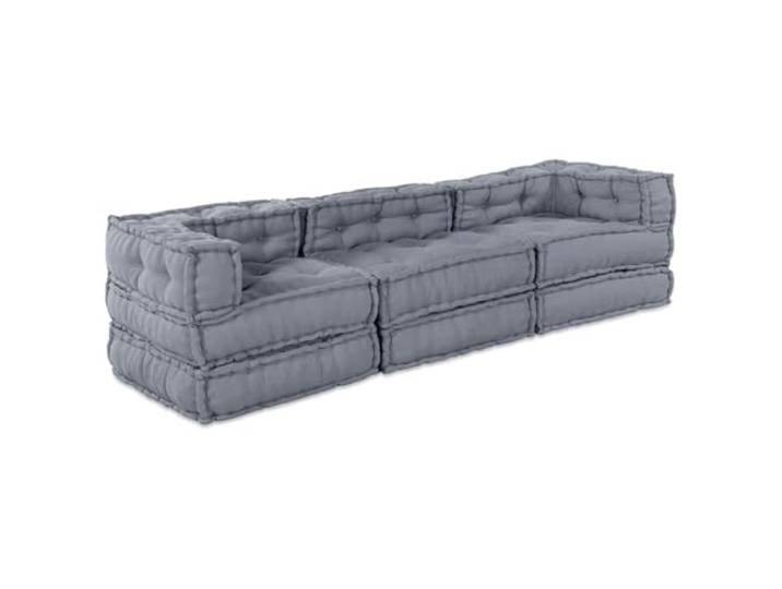 HNSMFPRE Modulares Sofa, 3-teilig, grauer Stoff Weicher atmungsaktiver Stoff, Schaumstoffpolsterung, flexibles Design, für den Innen- und Außenbereich geeignet