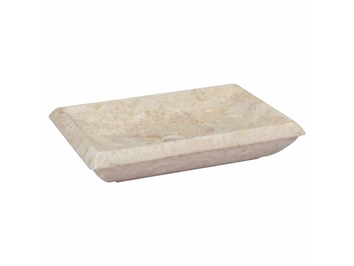 vidaXL Waschbecken Creme 50x35x10 cm Marmor