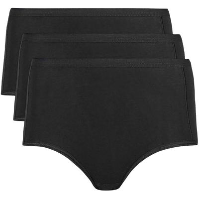 Taillenslip NINA VON C., Damen, Gr. 38, schwarz, Obermaterial: 93% Baumwolle, 7% Elasthan, unifarben, körpernah, Unterhosen Taillenslip, basic, eng, elastisch, weich, atmungsaktiv, bequem, Baumwollmix