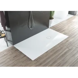 Duschwanne Nias von Hoesch - strukturierte Oberfläche Solique, weiß, 1100x800x30 mm, Wannenrandhöhe 30 mm, Tiefe 15 mm