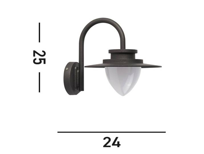 Searchlight LED Außenwandleuchte Texas, schwarz, Aluminium