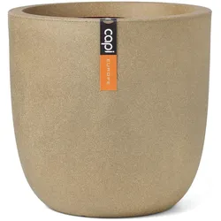 Capi, Blumentopf, Übertopf Smooth NL Kugel Beige mit Isolierschicht Ø 35 cm - Kunststoff