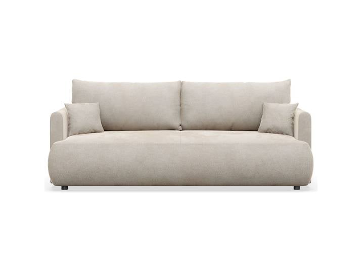 Drei-Sitzer-Schlafsofa Ovo Mini mit Stauraum, cremefarbener
