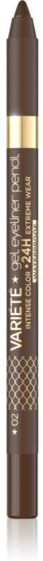 Eveline Cosmetics Variété waterproof gel eyeliner shade 02 Brown 1 pc