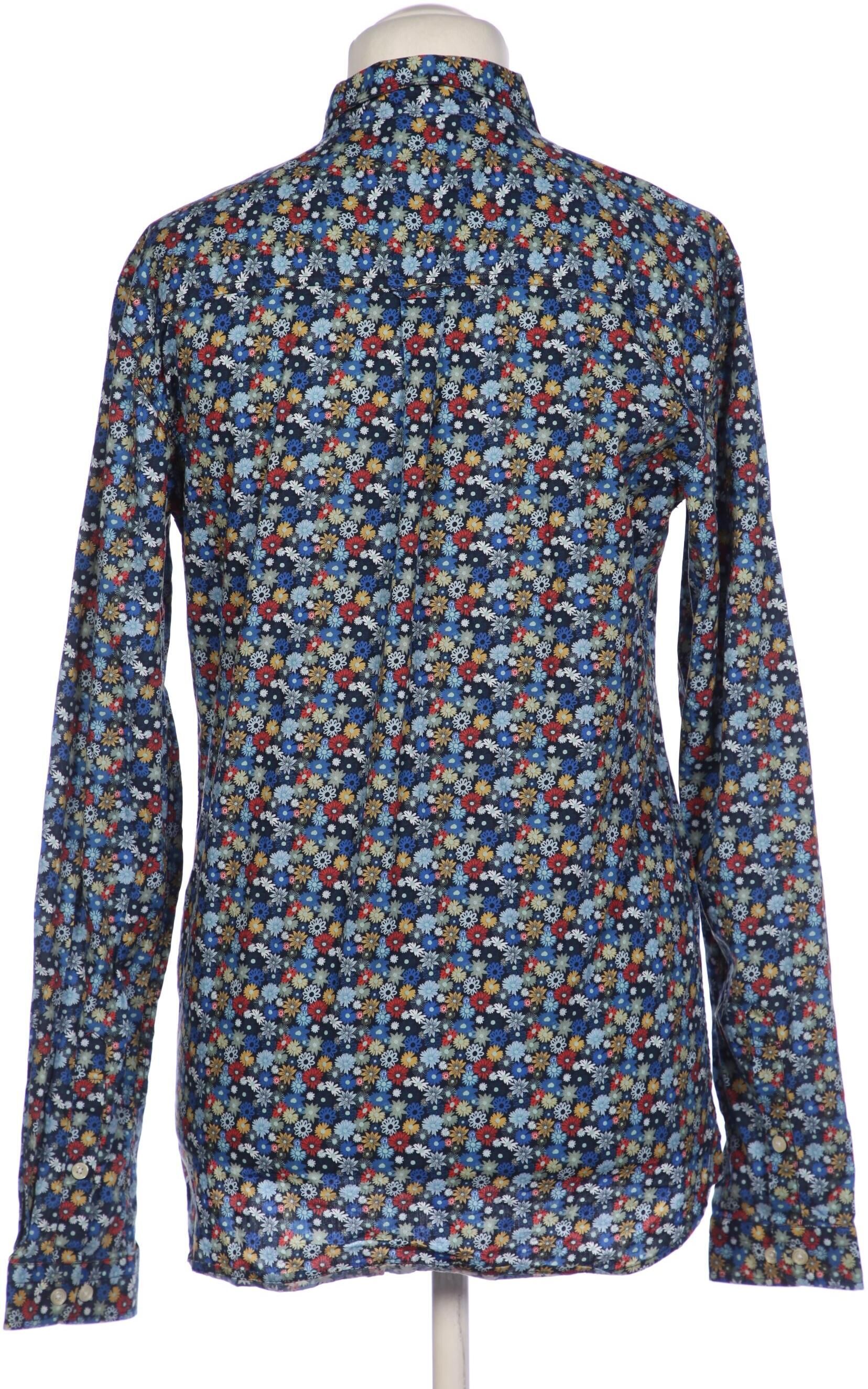 Knowledge Cotton Apparel Damen Bluse, Blau, Gr. M, Baumwolle - Second Hand