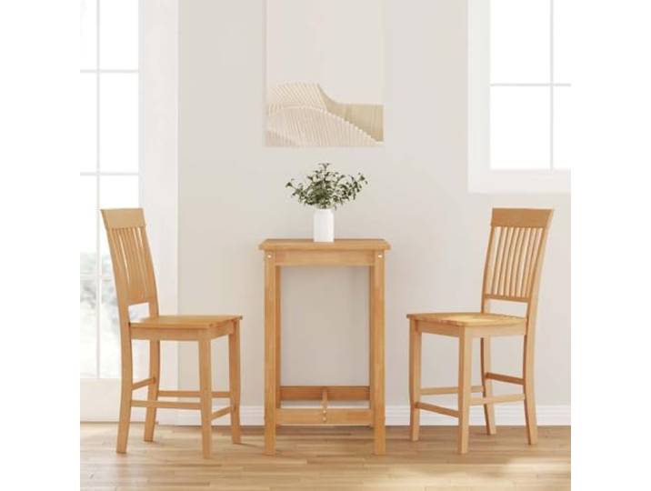 TEKGHUT Barhocker 2er Set Massivholz Gummibaum Natur Mit Rückenlehne, Ergonomisches Design, Stoßfest, Langlebig, Für Esszimmer Und Wohnzimmer