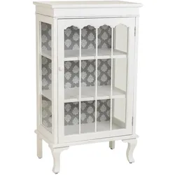 VITRINE aus Holz, weiß, 61x41x115cm