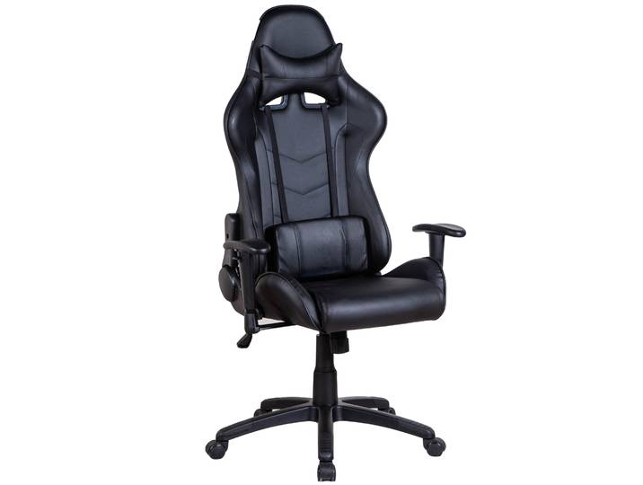 Gamingstuhl Bürostuhl Leder LIMITLESS schwarz