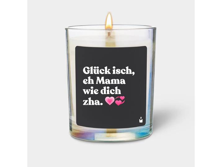 Duftkerze Rainbow Flowery Glück isch, eh Mama wie dich zha.