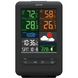 Sencor Wetterstation SWS 7300, Wetterstation, Schwarz