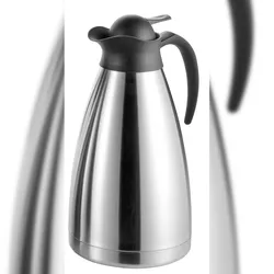 Caterado Isolierkanne THERMOART, Inhalt: 2,0 Liter, Höhe: 290 mm, Einhandbedienung, doppelwandiger, mattierter Edelstahl,