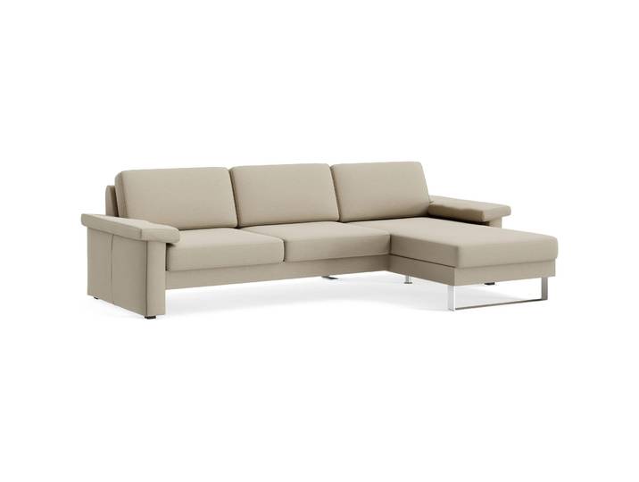 Modernes Ecksofa Devin Stoff sand B 267 cm T 157 cm - Möbel Konfigurator: Traummöbel individuell zusammenstellen - Ecksofa