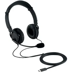 Kensington Kopfhörer USB Noise Cancelling Microphone Mit Mikrofon Schwarz