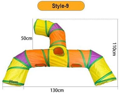 Inspired Finds Foldable Colorful Cat Tunnel Play Tube For Interactive Indoor Fun ultimate Tunnel Maze