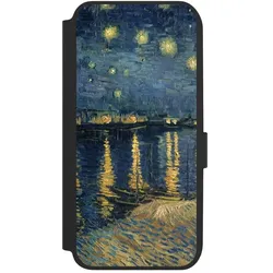 Nivocase Klapphülle für Samsung Galaxy A14 5G Handyhülle aus Kunst Leder NIVOflip schwarz Kunst Malerei (Samsung Galaxy A14 5G), Smartphone Hülle, Schwarz