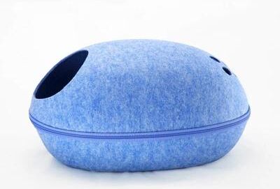 Uplifted Finds Cozy Breathable Cat Bed And Removable Pet House blue