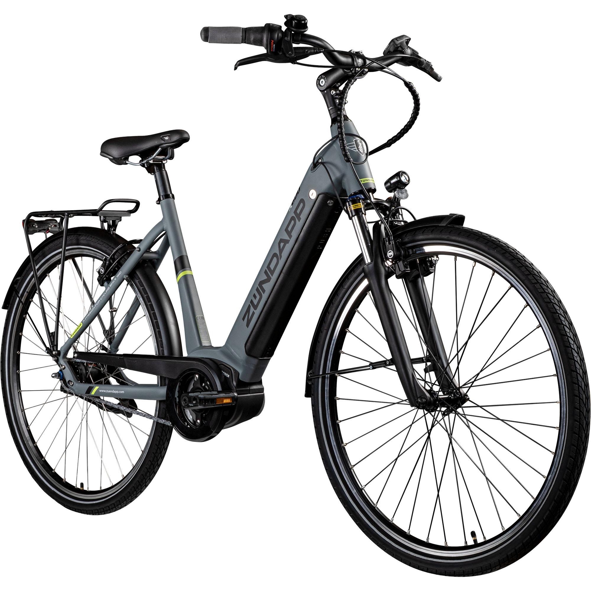 Zündapp X600 E Bike Damenfahrrad 155 - 180 cm Stadtrad Pedelec Bosch grau/gelb