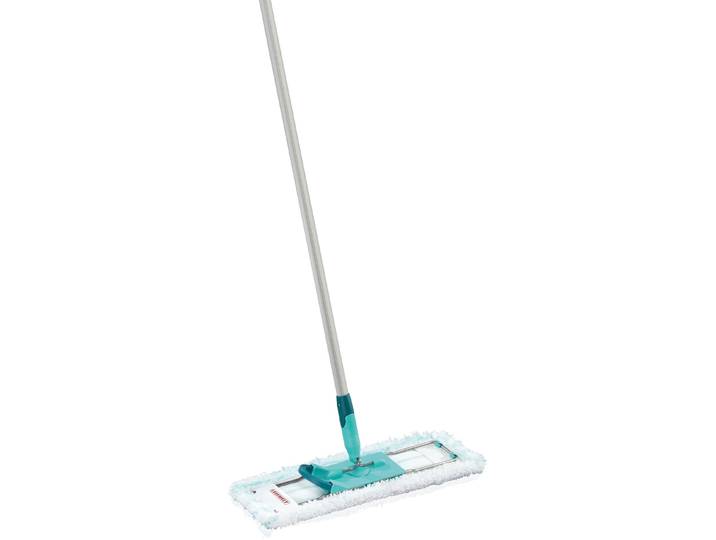 Bodenwischer-Set LEIFHEIT Profi microdur Duo , blau (aluminiumfarben, türkis), B:42cm, Aluminium, Kunststoff, Reinigungs-Sets, Bodenwischer-Set, Click System