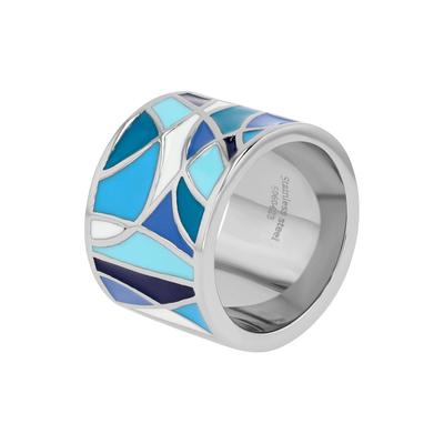 Fingerring AKZENT "Blondas, langlebig" Gr. 58, weiß, Fingerringe, Damen, 58, Edelstahl, Fingerring